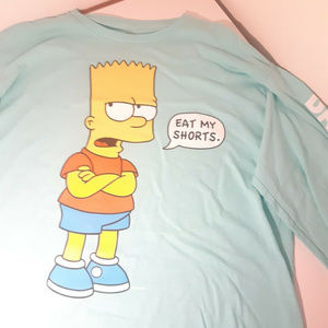 Bart Simpson long sleeve tee shirt "eat my shorts"